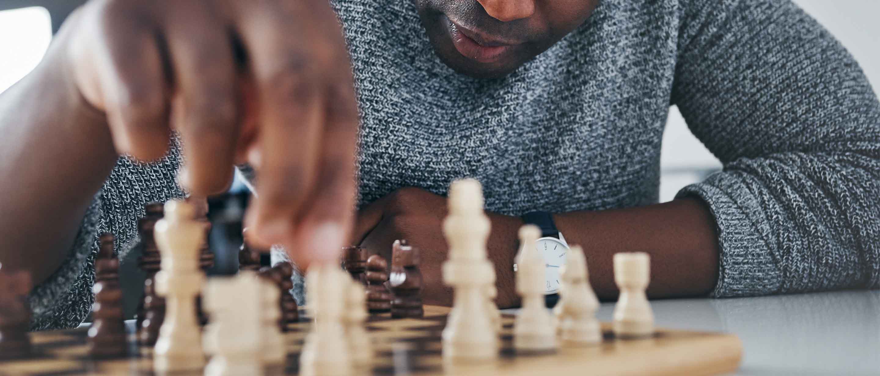 Man playing chess