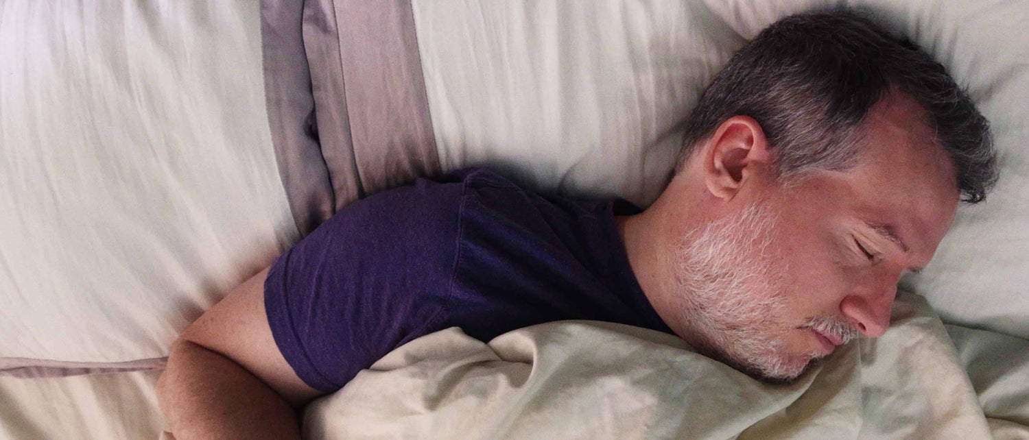 Man restfully sleeping